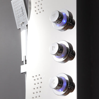 Stainless Steel LED Rainfall Waterfall Shower Panel with Hand Held Shower Head