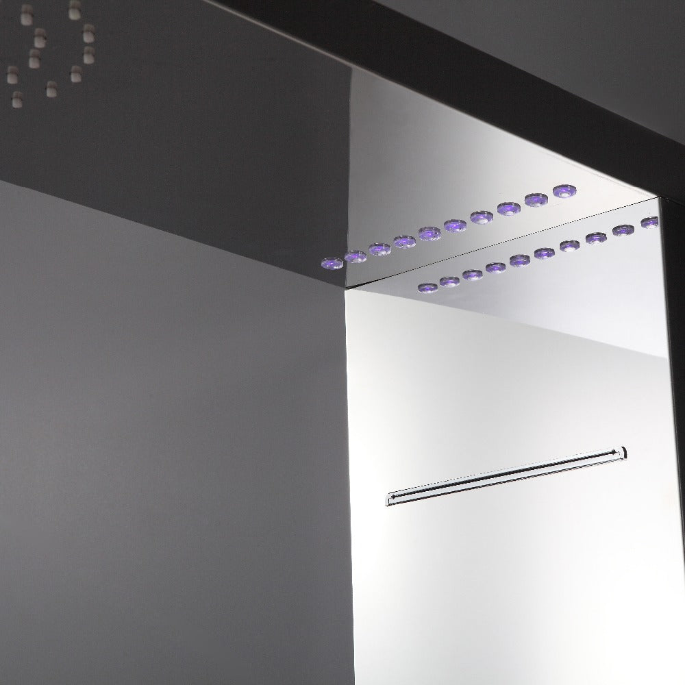 Stainless Steel LED Rainfall Waterfall Shower Panel with Hand Held Shower Head