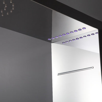 Stainless Steel LED Rainfall Waterfall Shower Panel with Hand Held Shower Head