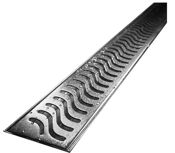Stainless Steel Linear Shower Drain Flag Design Flange Body