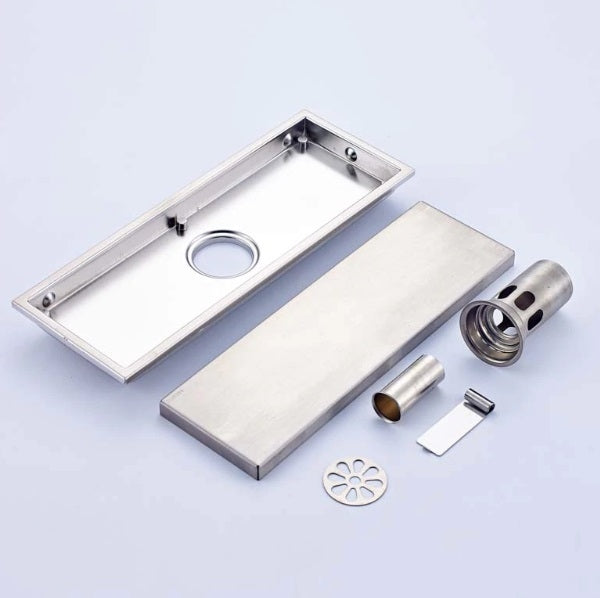 Stainless Steel Rectangle Anti-Odors Invisible Shower Drain