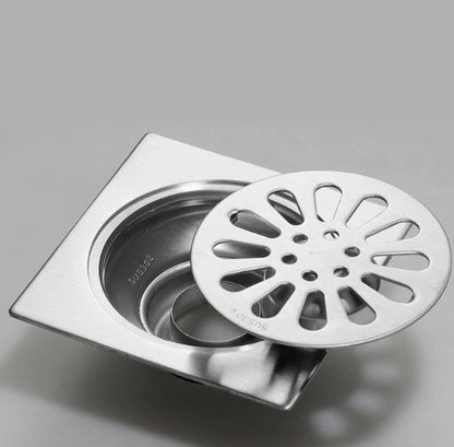 Stainless Steel Square with Round Shape Bathroom Drainage System