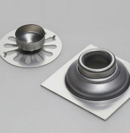 Stainless Steel Square with Round Shape Bathroom Drainage System