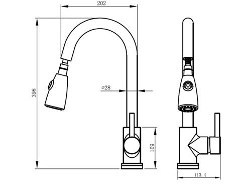 Long Neck Infrared Sensor Automatic Kitchen Sink Faucet