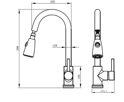 Long Neck Infrared Sensor Automatic Kitchen Sink Faucet