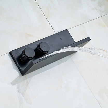 Stylish Classic Oil-Rubbed Bronze Dual Handle Wall Mount Bathtub Faucet