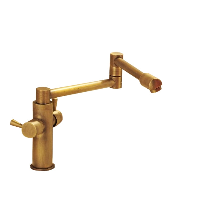Stylish Swivel Folding Deck Mount Dual Handle Bathroom Faucet