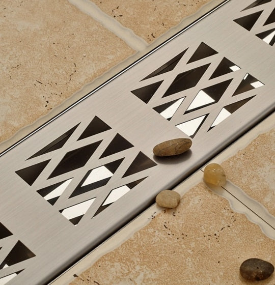 Stylish Zig Zag Floor Stainless Steel Bathroom Shower Drain