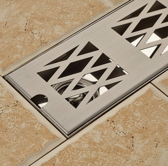 Stylish Zig Zag Floor Stainless Steel Bathroom Shower Drain