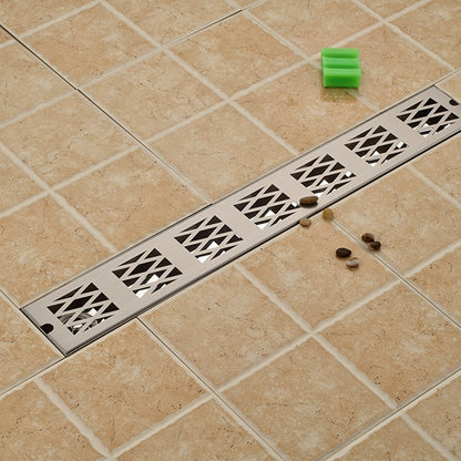Stylish Zig Zag Floor Stainless Steel Bathroom Shower Drain