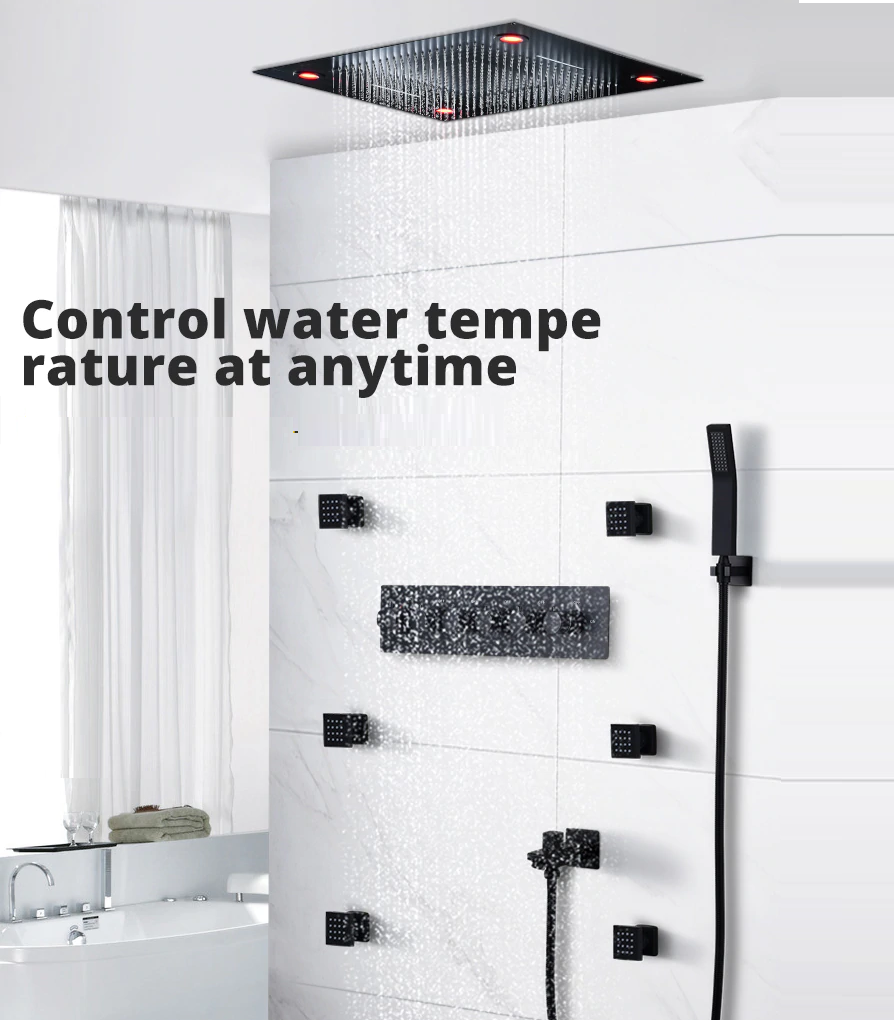 Oil Rubbed Bronze Musical Head Shower System Modern Design Mobile Phone Controlled.