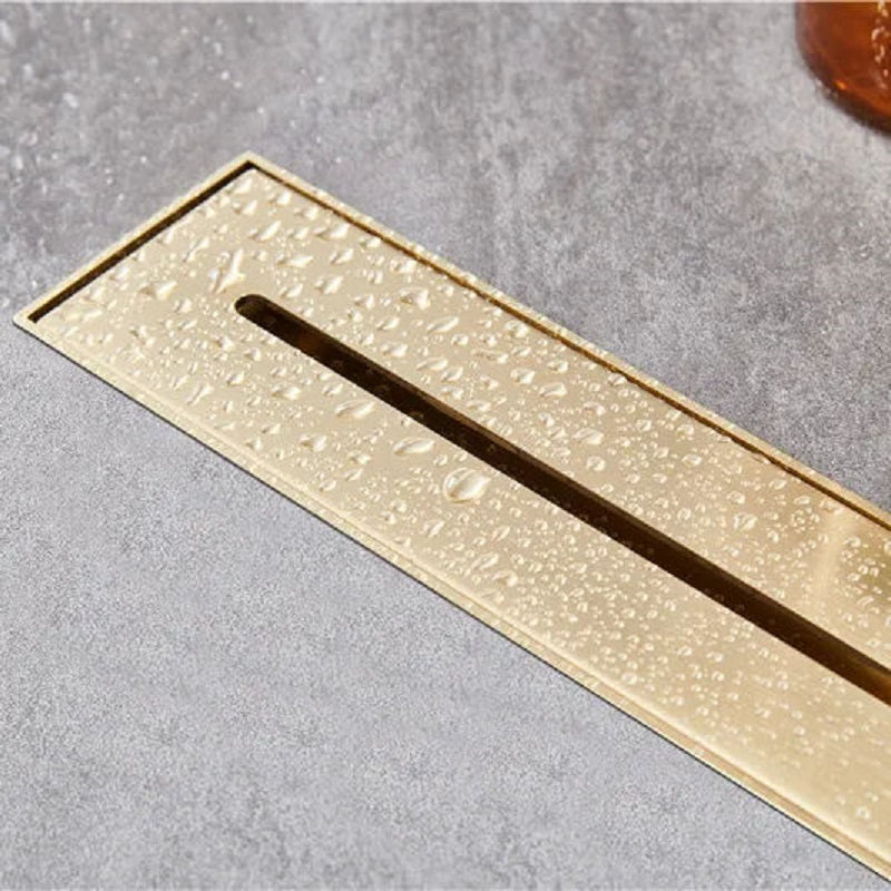 Juno LED Linear Shower Drain Flag Design Flange Body