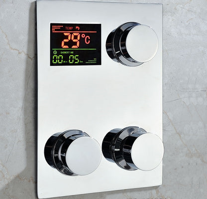 Thermostatic Digital Display Bathroom Rain Showerhead Set
