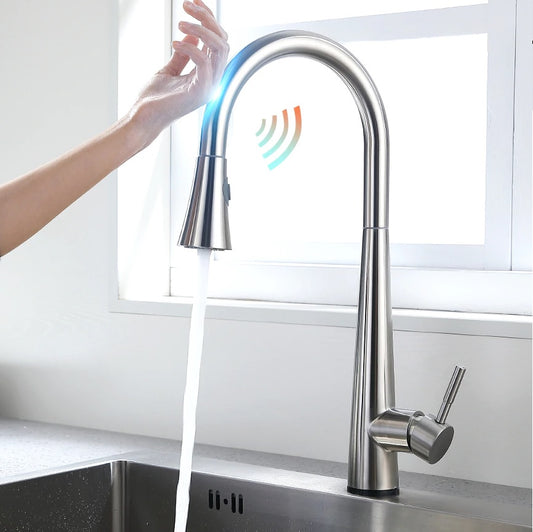 Smart touch pull our kitchen faucet