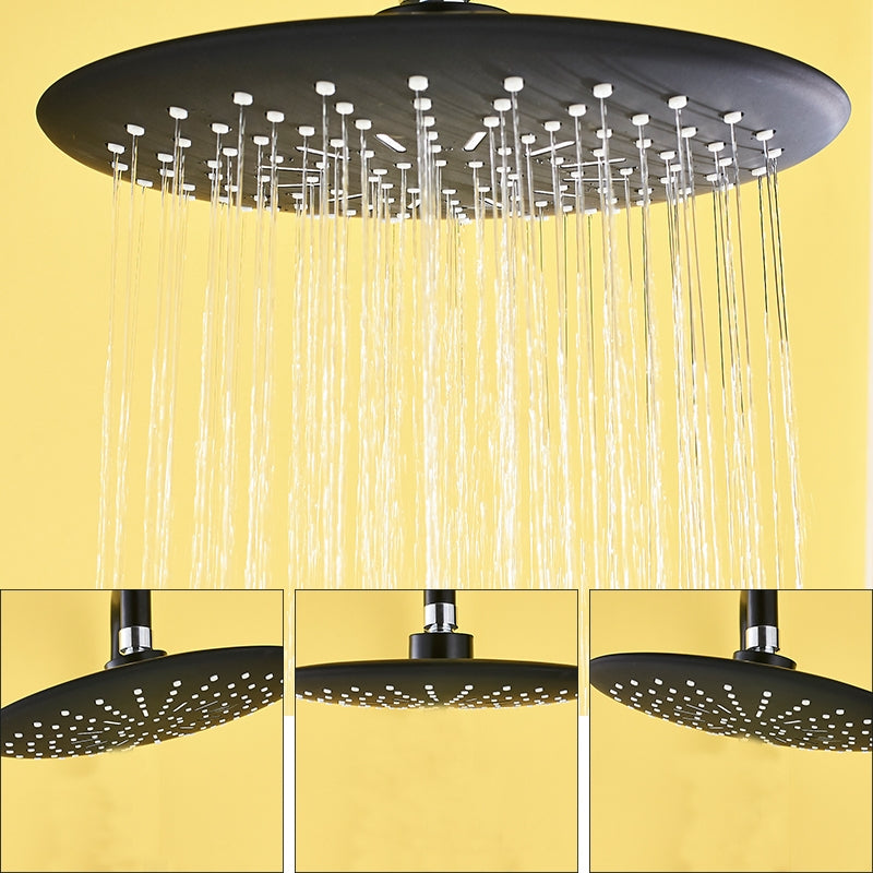 Thermostatic 3 Way Black Shower Head with Handheld Shower & Faucet