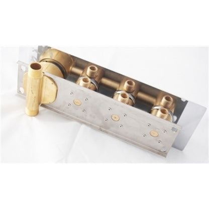 Thermostatic Chrome Plated Four Handle Large Shower Mixer 