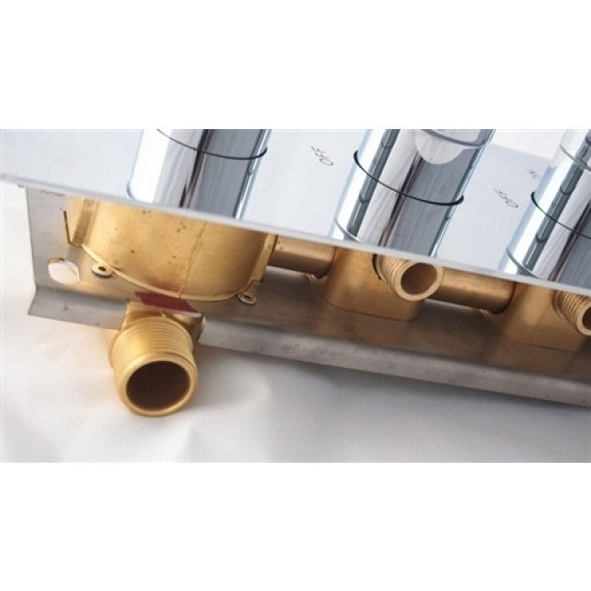 Thermostatic Chrome Plated Four Handle Large Shower Mixer 