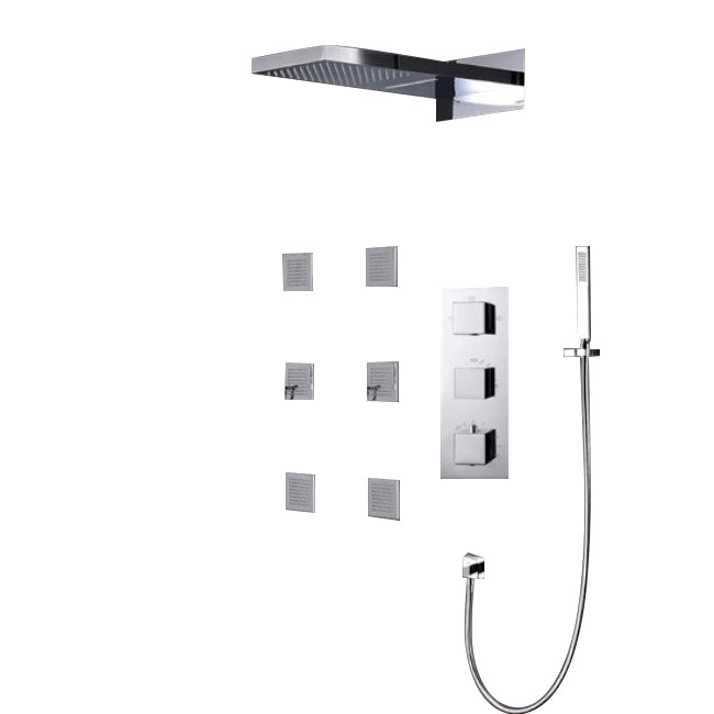Thermostatic Multi Function Bathroom Shower with 6 SPA Jet Massage