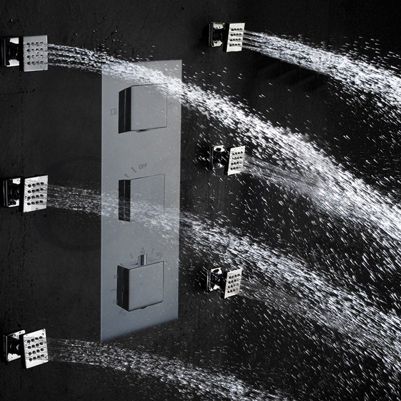 Thermostatic Multi Function Bathroom Shower with 6 SPA Jet Massage