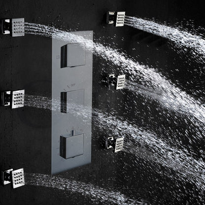Thermostatic Multi Function Bathroom Shower with 6 SPA Jet Massage