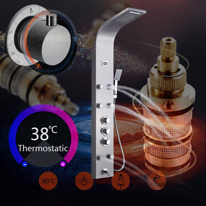 Juno Stainless Steel Thermostatic Shower Panel