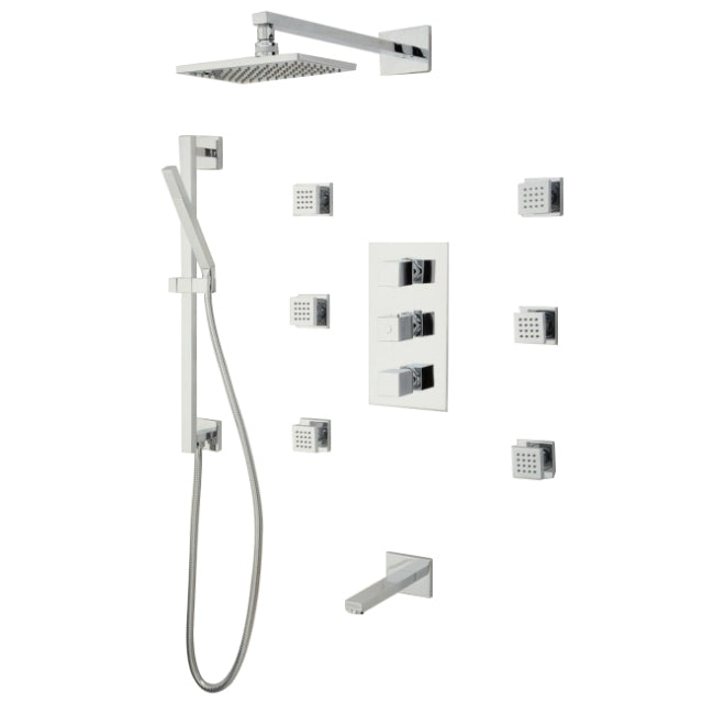 Thermostatic Shower Systems chrome finish