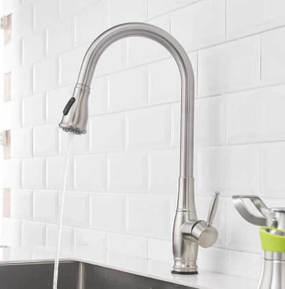 Stainless Steel Touch Control Kitchen Faucets Pull Down 