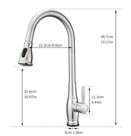 Stainless Steel Touch Control Kitchen Faucets Pull Down 