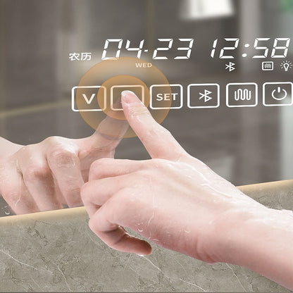 Juno Frameless Wall Mount Touch Screen Multifunctional LED Bathroom Mirror Fixture