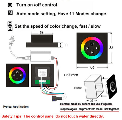 5 Knobs Rose Gold Music Shower Systems LED Light Remote Control