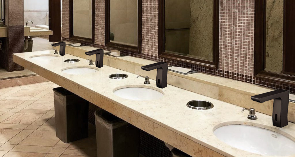 Juno Trio Light Oil Rubbed Bronze Commercial Automatic Motion Sensor Faucet