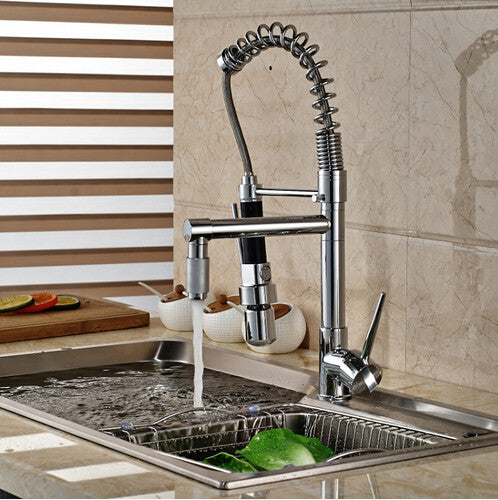 Two Spouts Sink Faucet with Single Handle