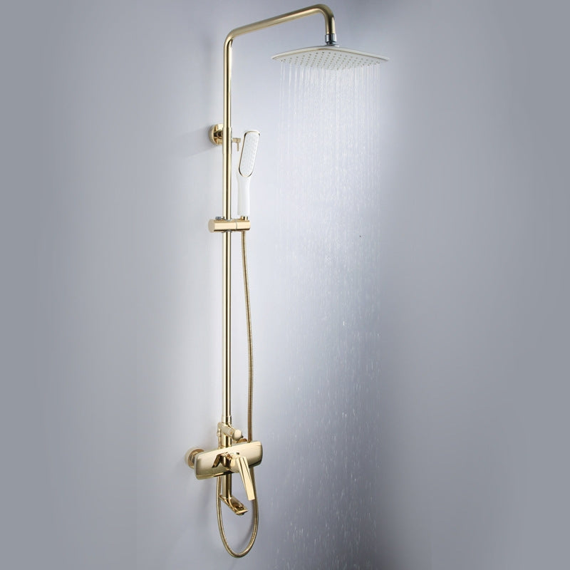 US Widespread Wall Installation Shower Head Faucet with Handheld Shower