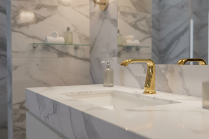 Juno Gold Touchless Bathroom Faucet Deck Mount