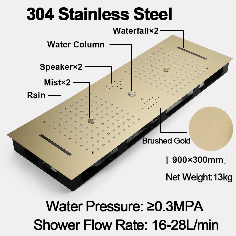 Juno Commercials Ceiling Embedded Spa Massage Smart Shower Head