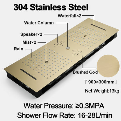 Juno Commercials Ceiling Embedded Spa Massage Smart Shower Head