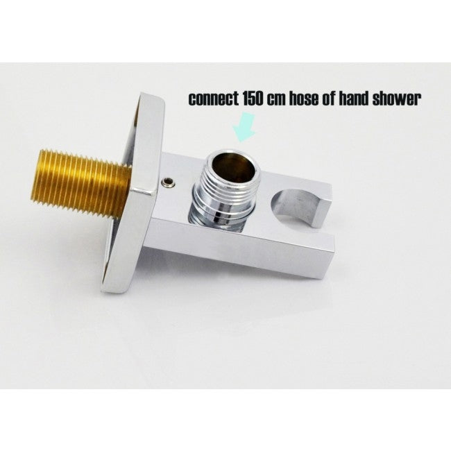 Juno 32" by 16" Amore Atomizing Swash And Rainfall Temperature Controlled LED Shower Head Shower System