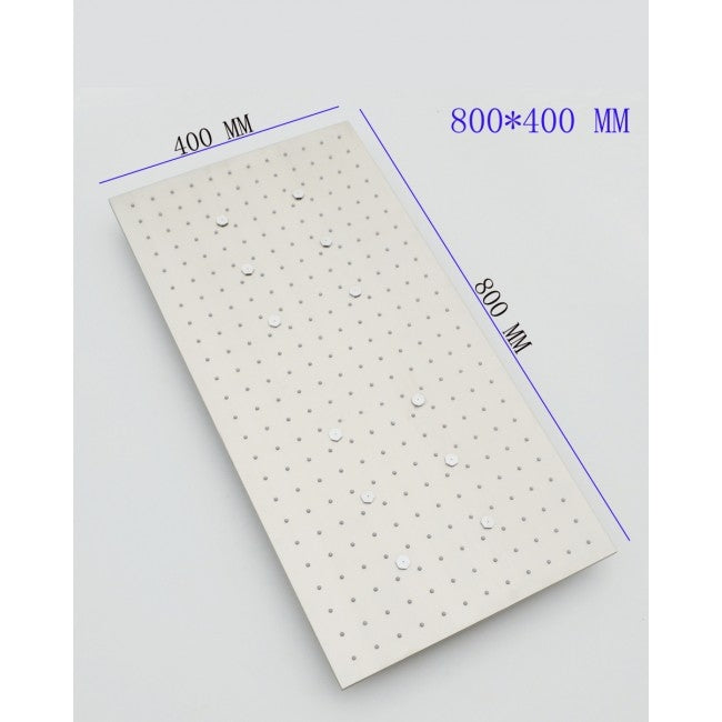 Juno 32" by 16" Amore Atomizing Swash And Rainfall Temperature Controlled LED Shower Head Shower System