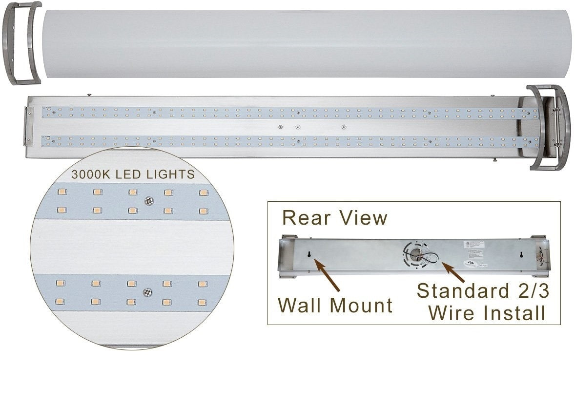 Juno 36" Wall Mount Round Shape LED Bathroom Light