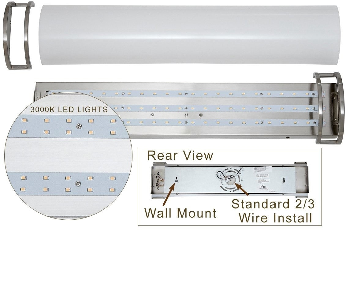 24" Wall Mount Round Shape LED Bathroom Light