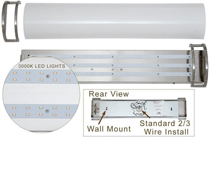 24" Wall Mount Round Shape LED Bathroom Light