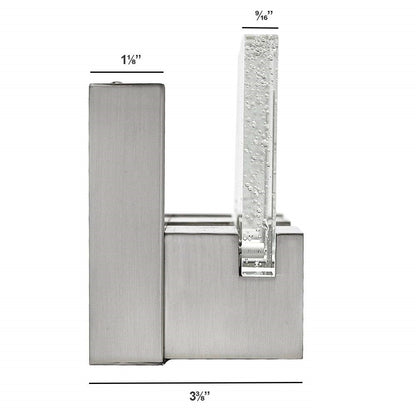 Wall Mount Square Bubble Glass Silver Color LED Bathroom Light