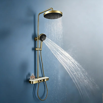 Wall-Mounted Rainfall Shower System with Three-Way Outlet - image 1