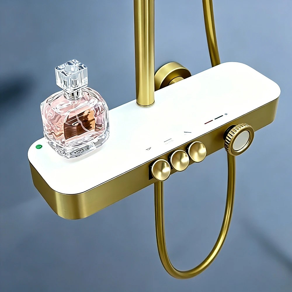 Wall-Mounted Rainfall Shower System with Three-Way Outlet - image 2