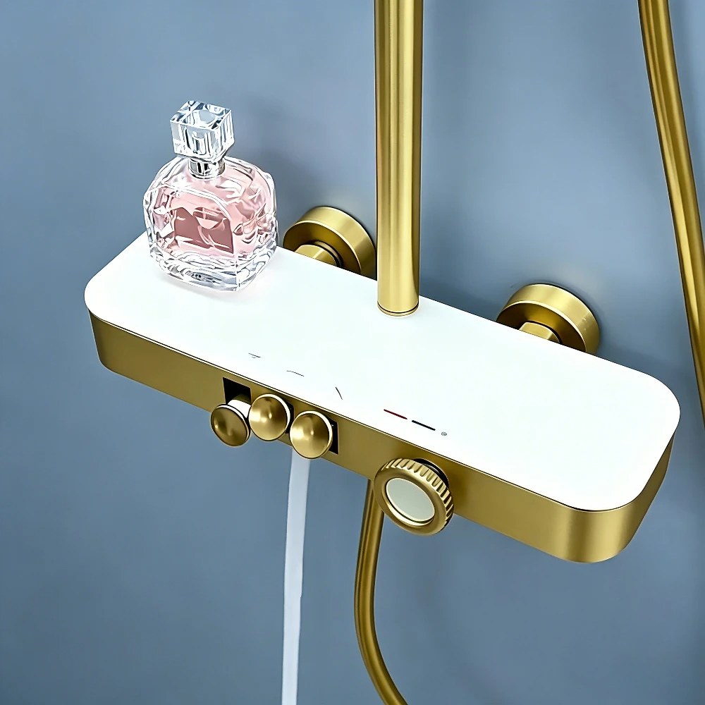 Wall-Mounted Rainfall Shower System with Three-Way Outlet - image 3