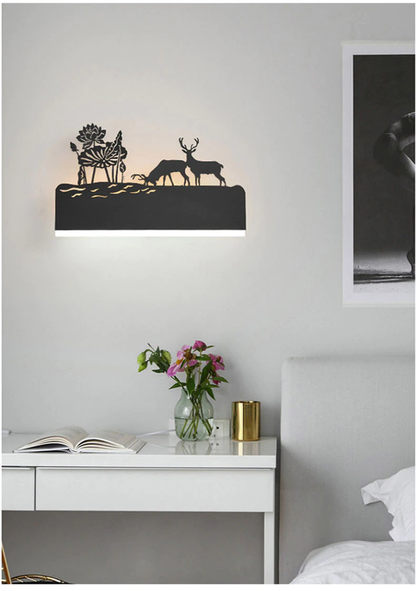 Juno Modern Bathroom Lighting Black LED Scenic Wall Sconce light Fixture