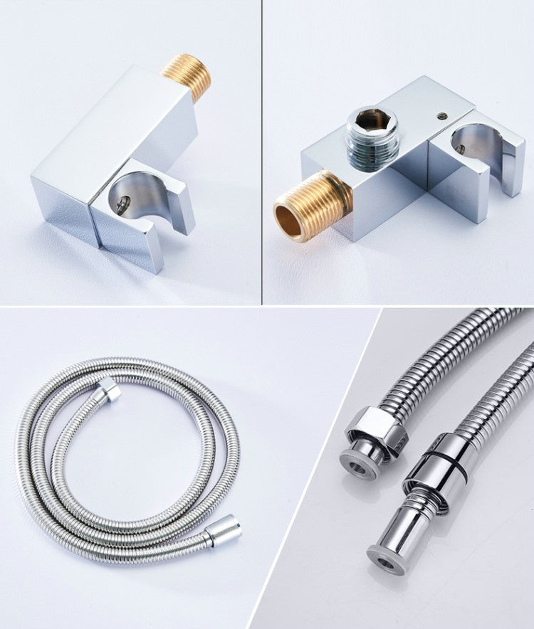 Waterfall Rainfall Wall Mount Chrome Polished Brass Shower Head