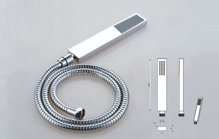 Waterfall Rainfall Wall Mount Chrome Polished Brass Shower Head