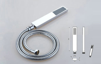 Waterfall Rainfall Wall Mount Chrome Polished Brass Shower Head