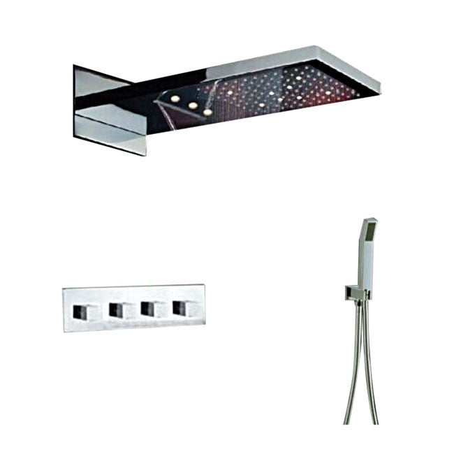 22" LED Waterfall Shower Faucet with Shower Jet